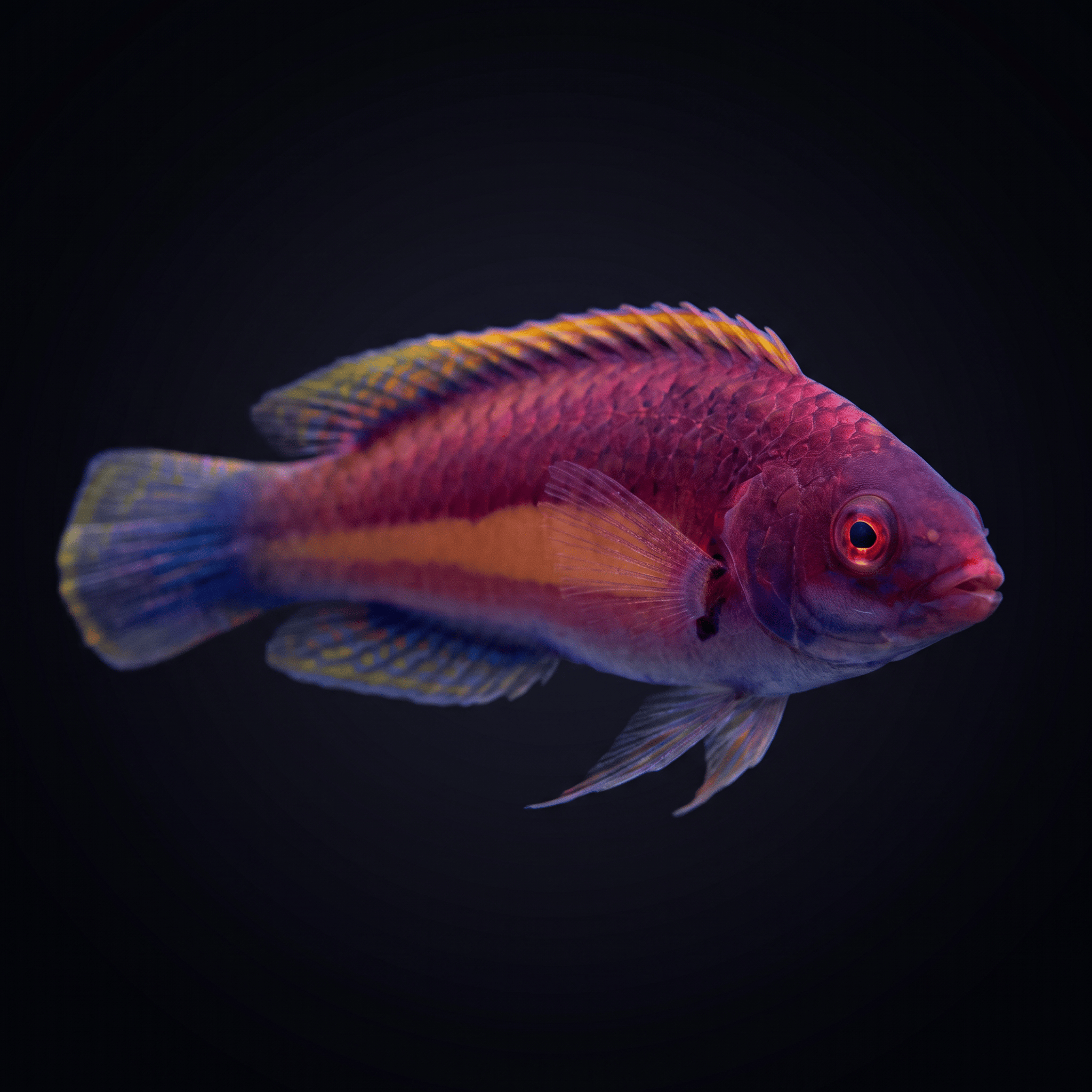 3.ポポラスフェアリースワッグ Purple Velvet Fairy Wrasse - Male – Almost WYSIWYG – Top Shelf